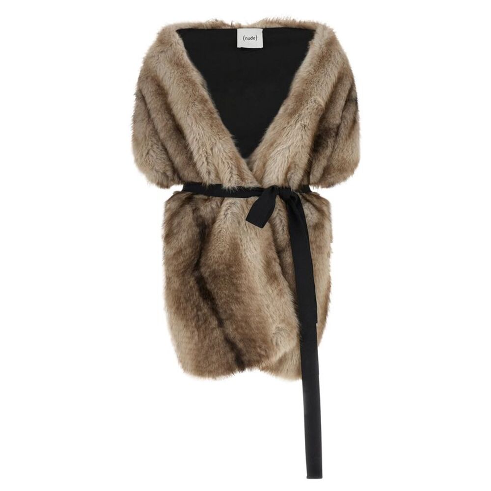 Nude Women Eco-Fur Stole